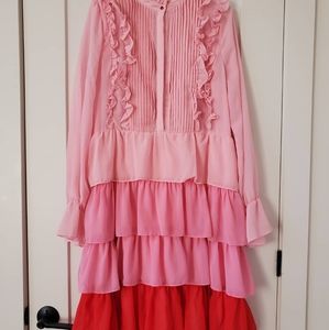 Amazing pink colour block dress